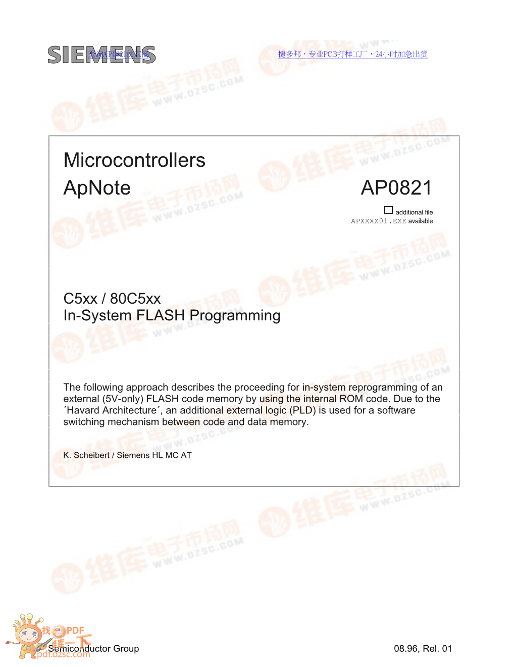Microcontrollers Apnote AP0821