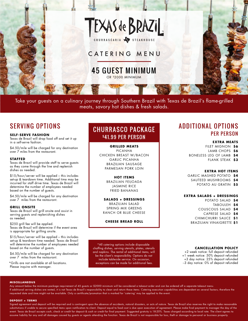 Catering Menu