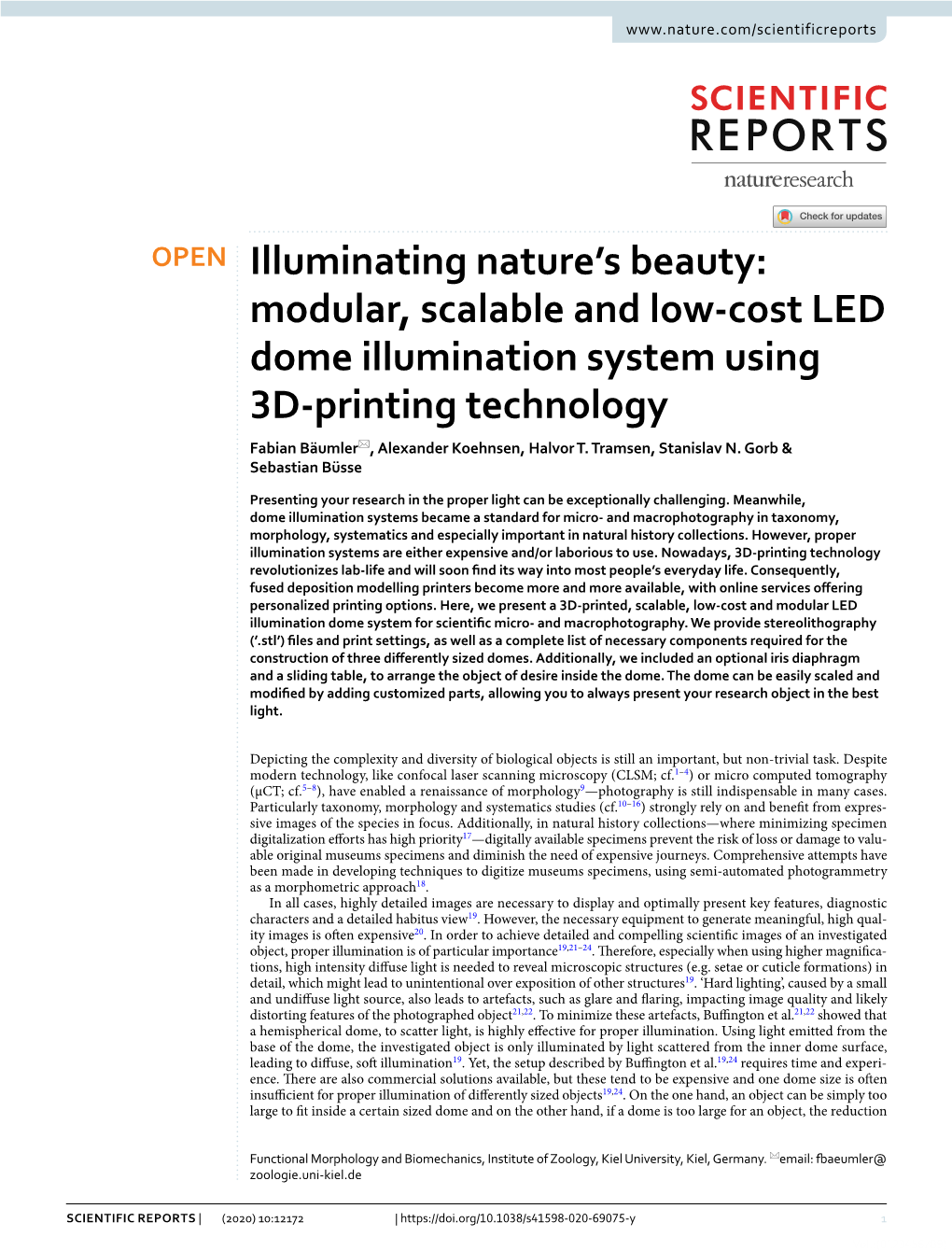 Modular, Scalable and Low-Cost LED Dome Illumination System