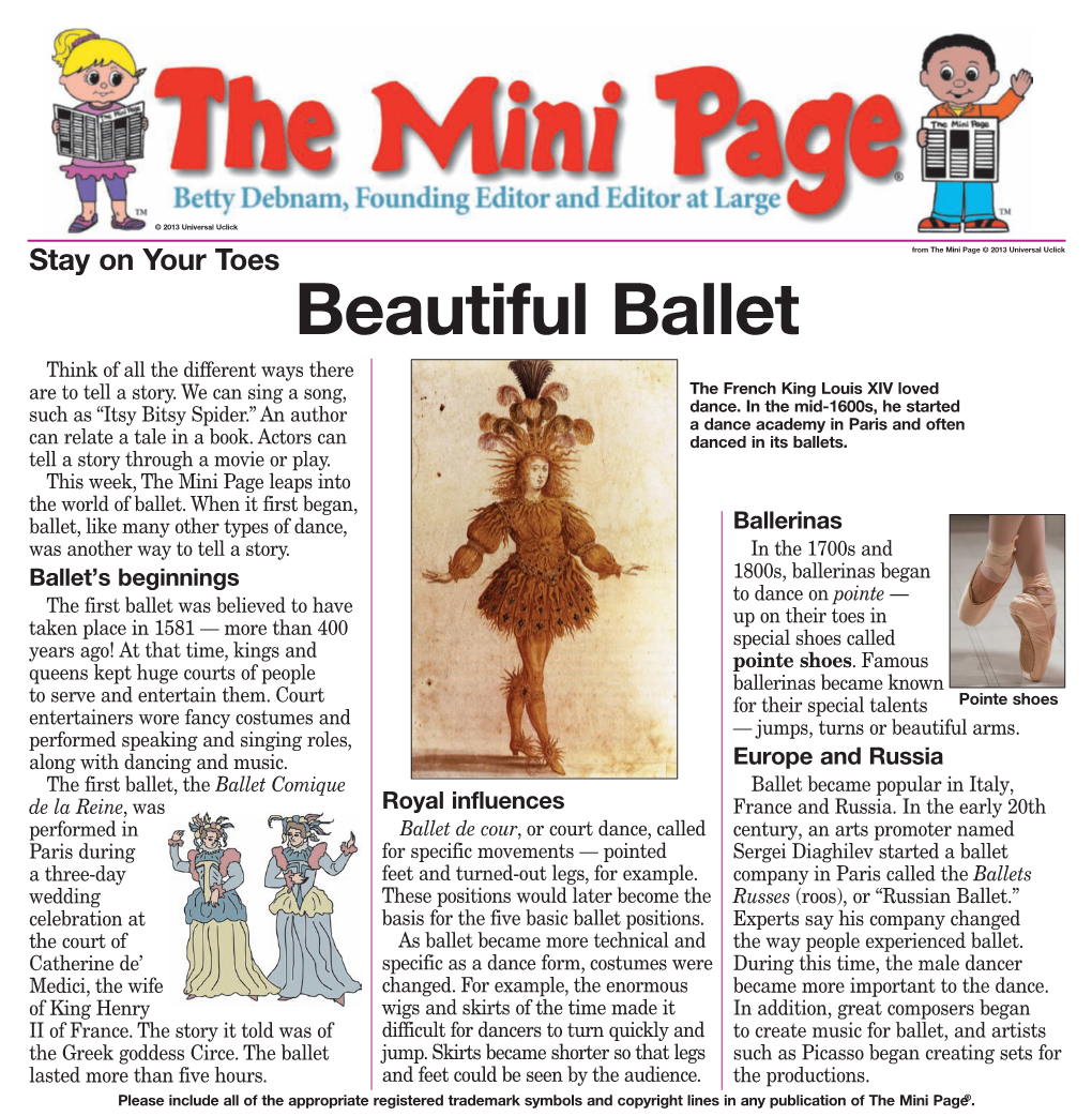 Mini Page: Beautiful Ballet
