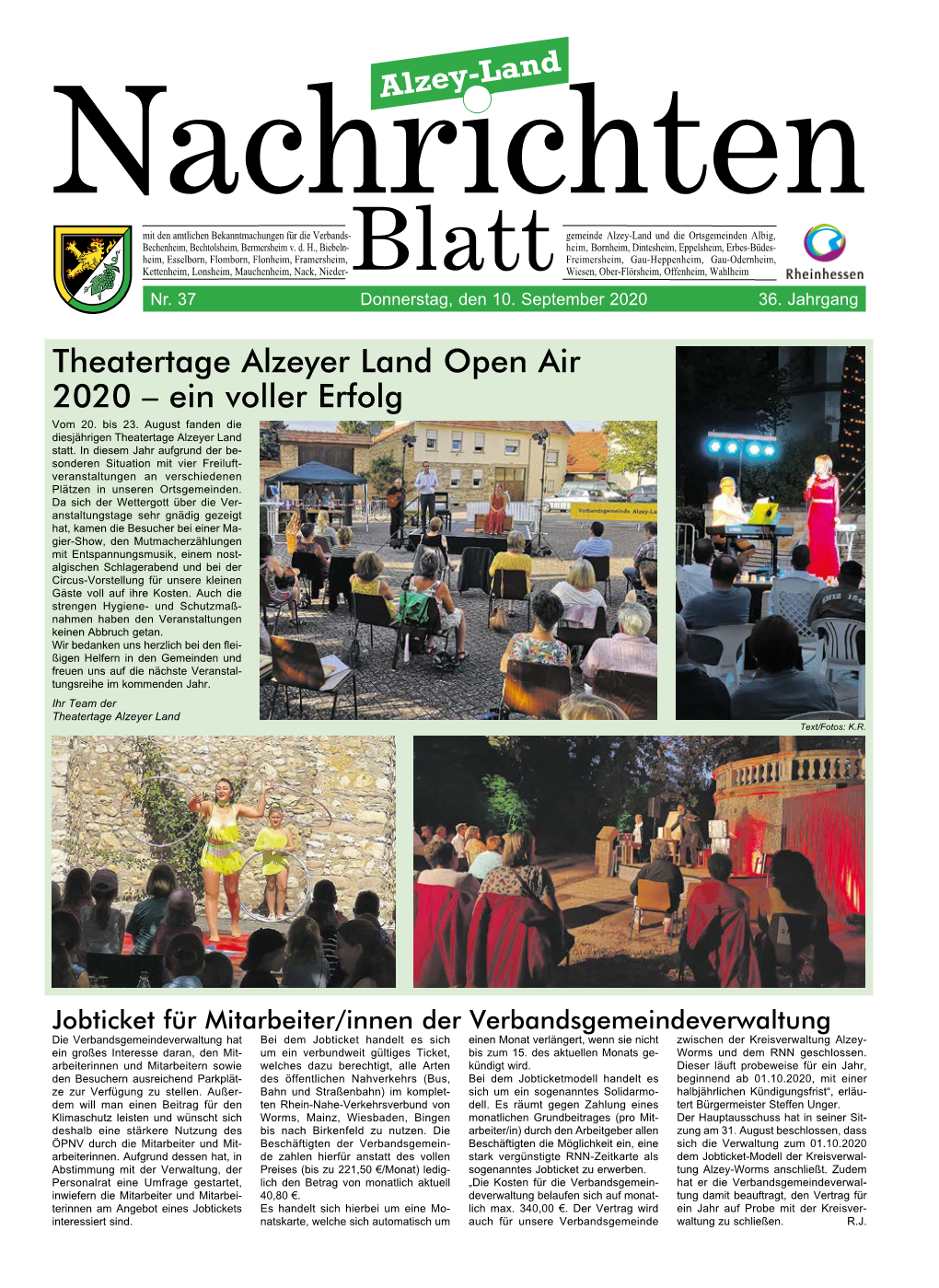 Theatertage Alzeyer Land Open Air 2020 – Ein Voller Erfolg Vom 20