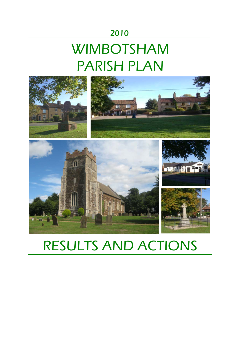 Wimbotsham Parish Plan Results and Actions