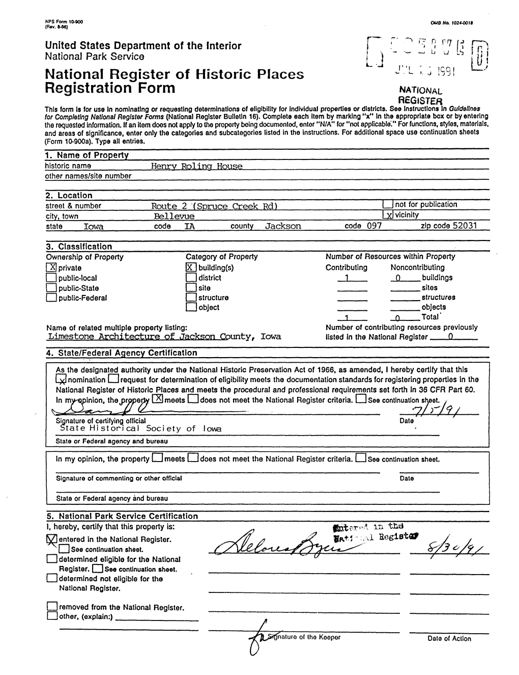 National Register of Historic Places Registration Form