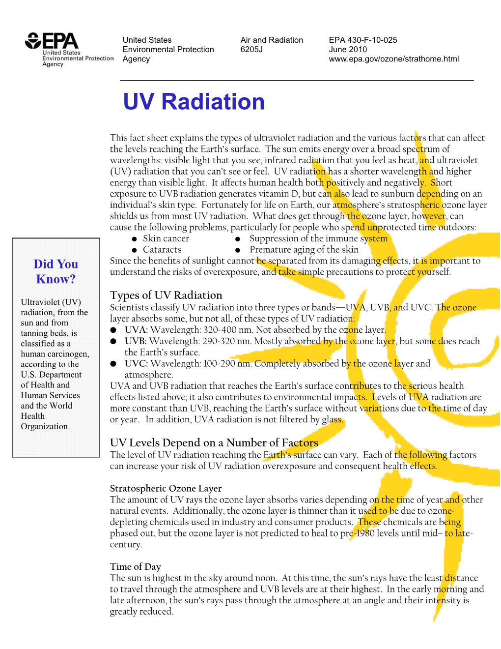 UV Radiation (PDF)