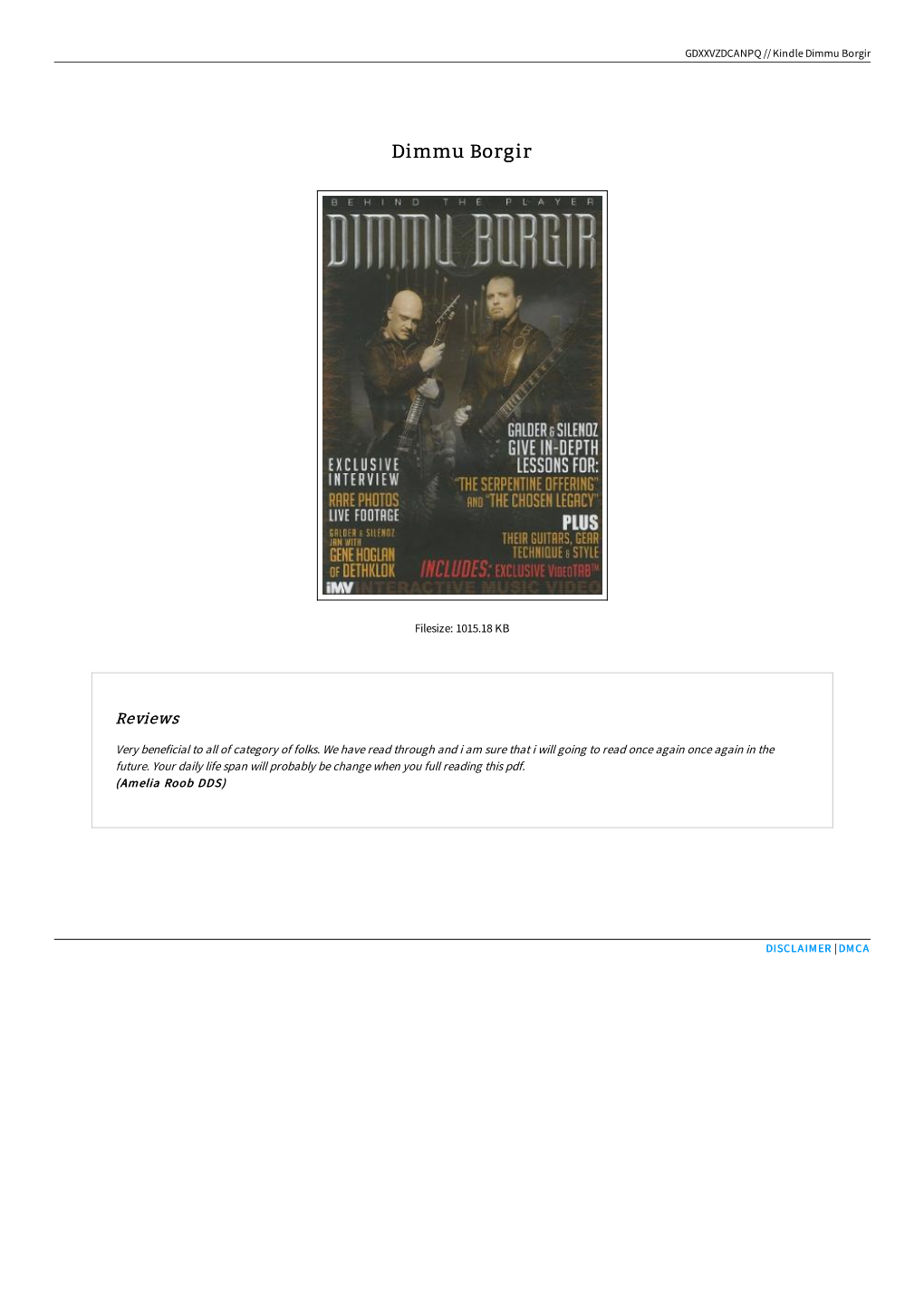 Download Ebook > Dimmu Borgir / VMLQMRUCPSX9