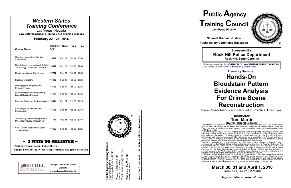 Hands-On Bloodstain Pattern Evidence Analysis for Crime Scene