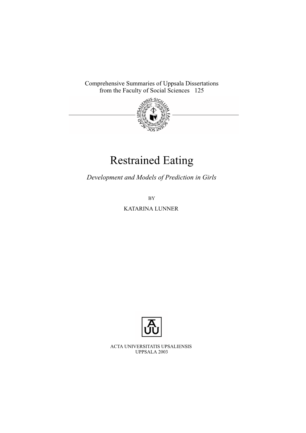 Restrained Eating