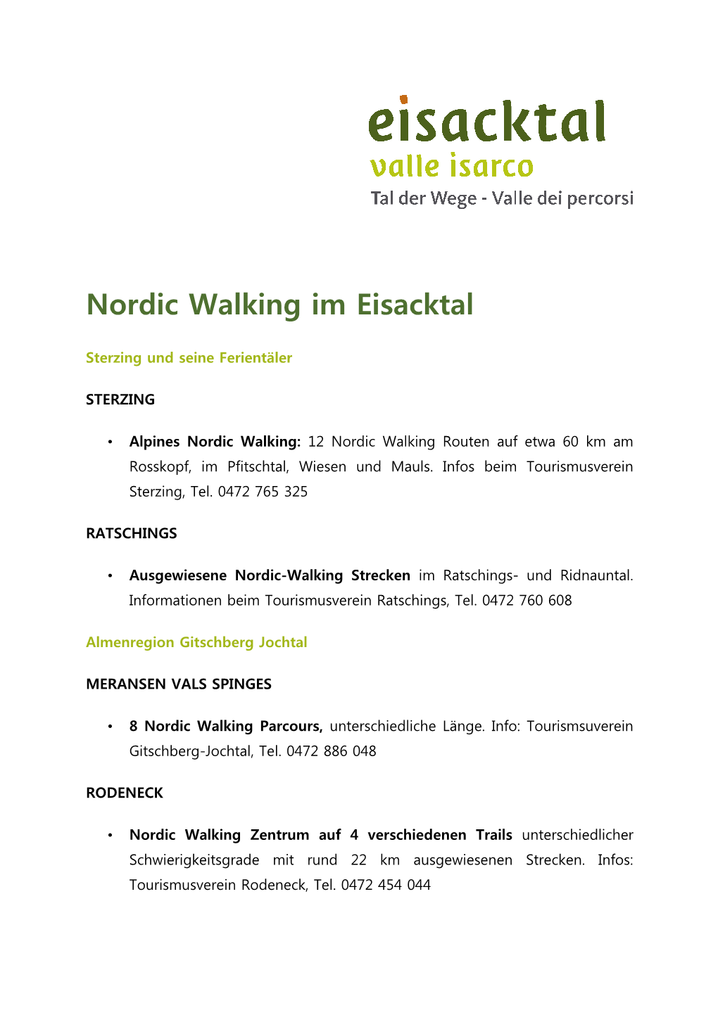 Nordic Walking Im Eisacktal