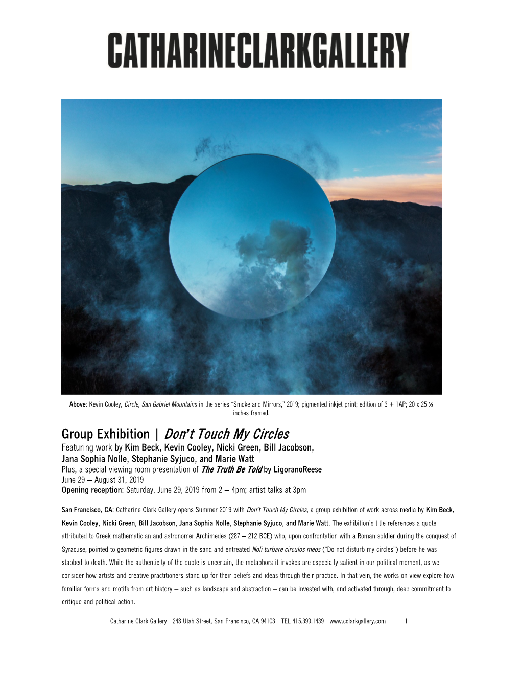 Group Exhibition | Don't Touch My Circles
