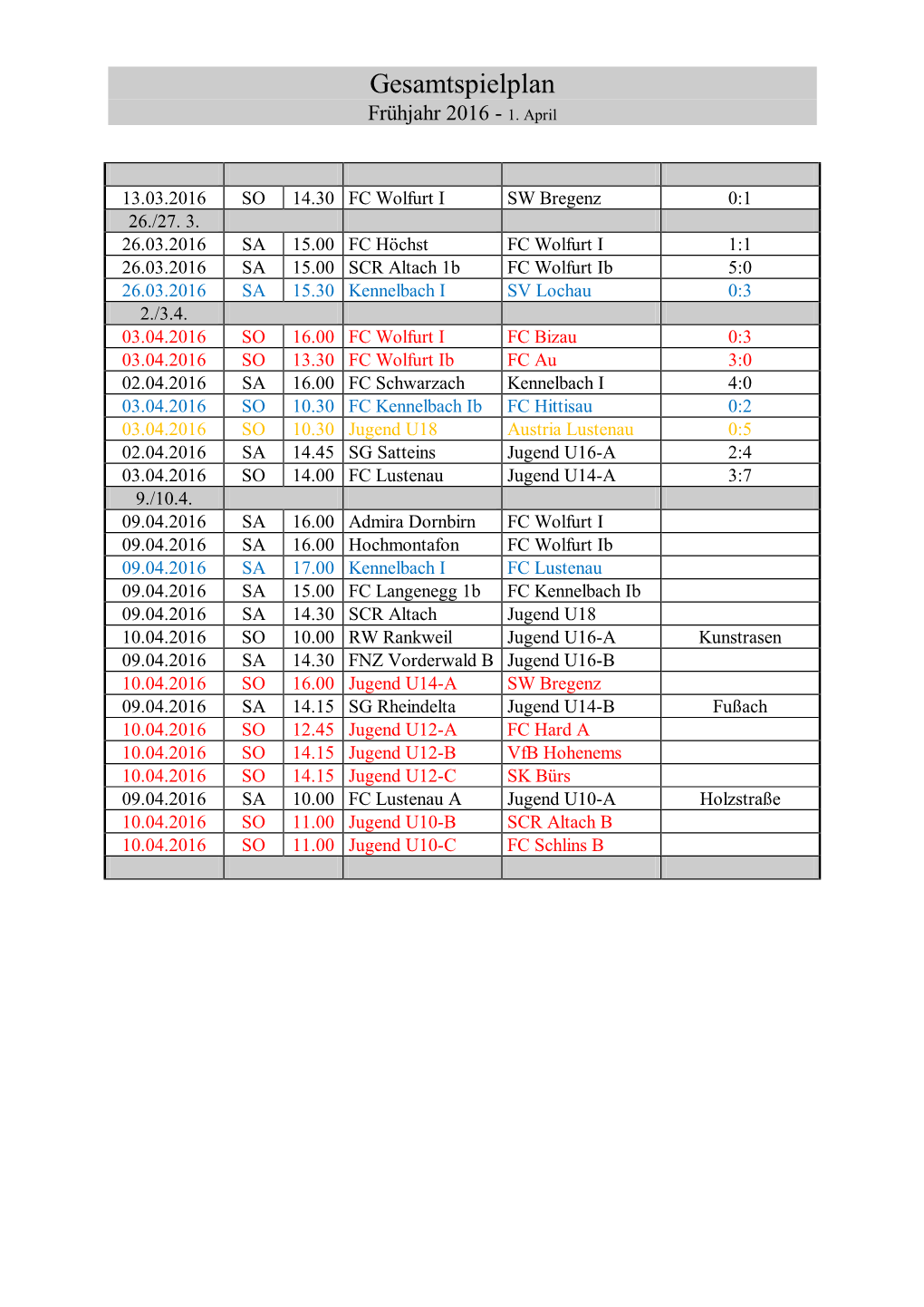 Gesamtspielplan Frühjahr 2016 - 1