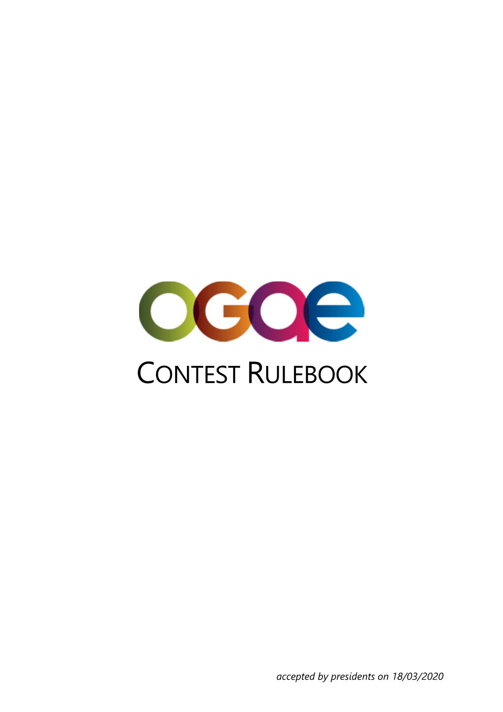 OGAE Contest Rulebook Table of Contents