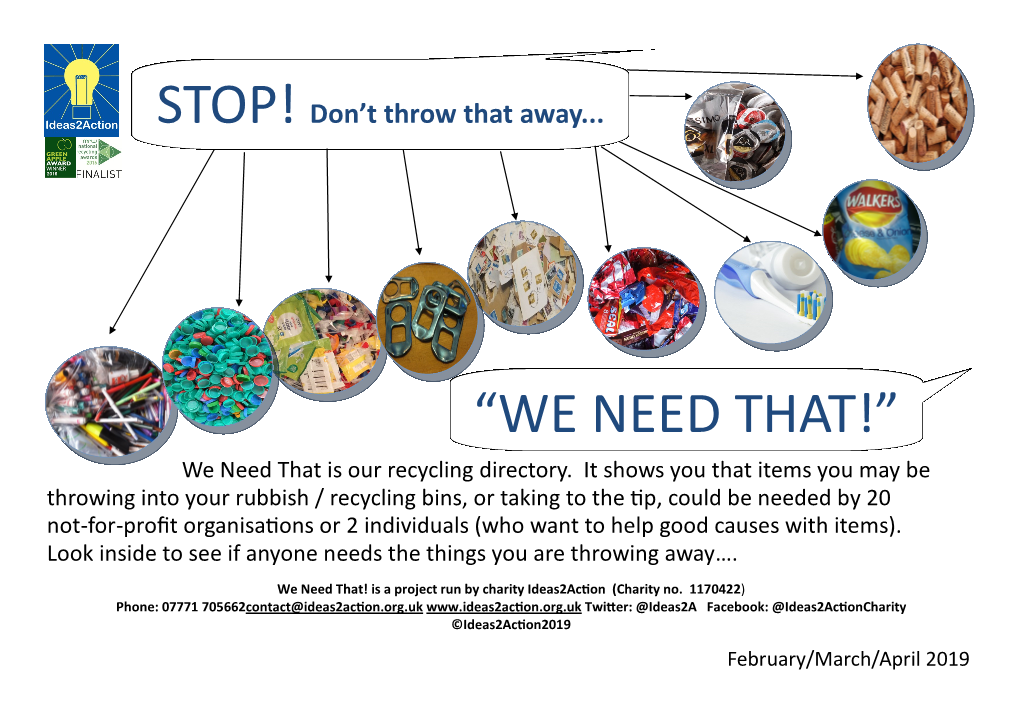 “WE NEED THAT!” We Need That Is Our Recycling Directory