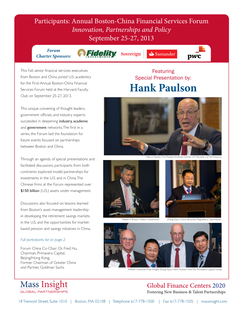 Hank Paulson Club on September 25-27, 2013