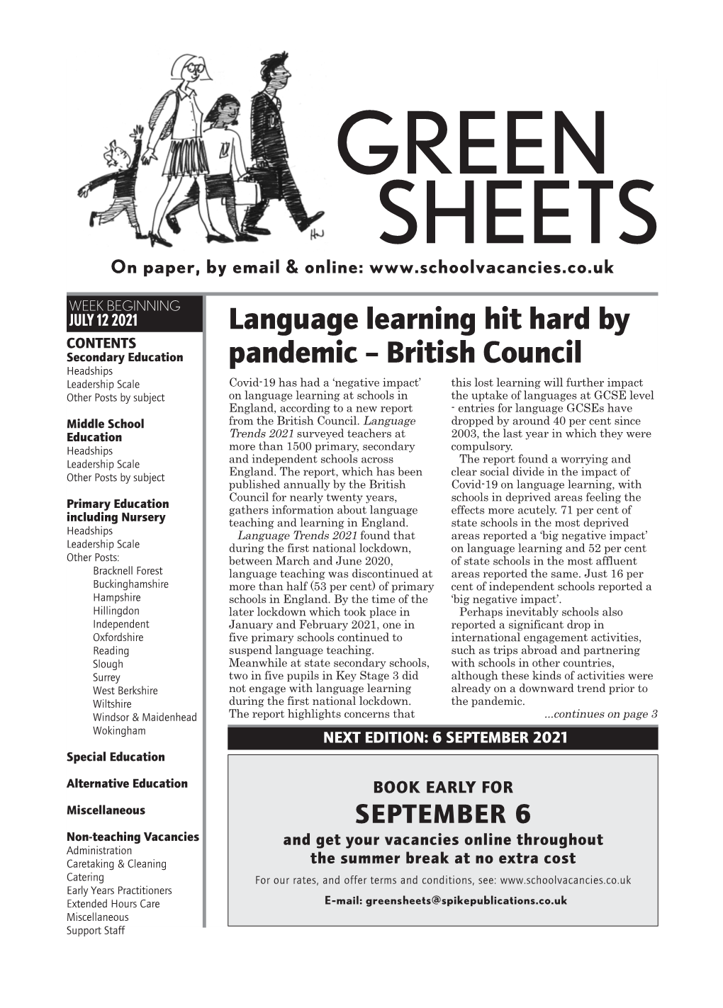 Language Learning Hit Hard by Pandemic – British Council Continued from the Cover Page