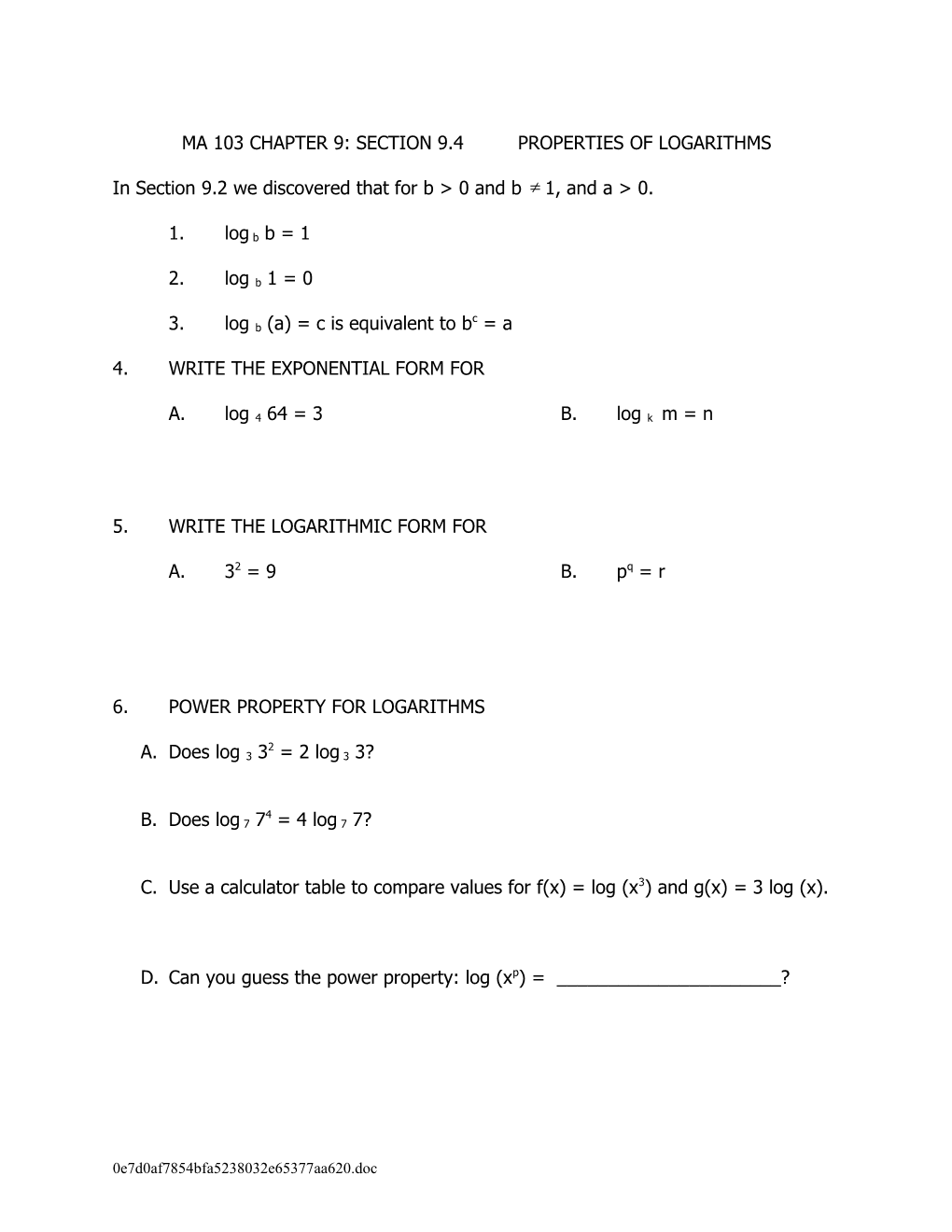 Intermediate Algebra Review