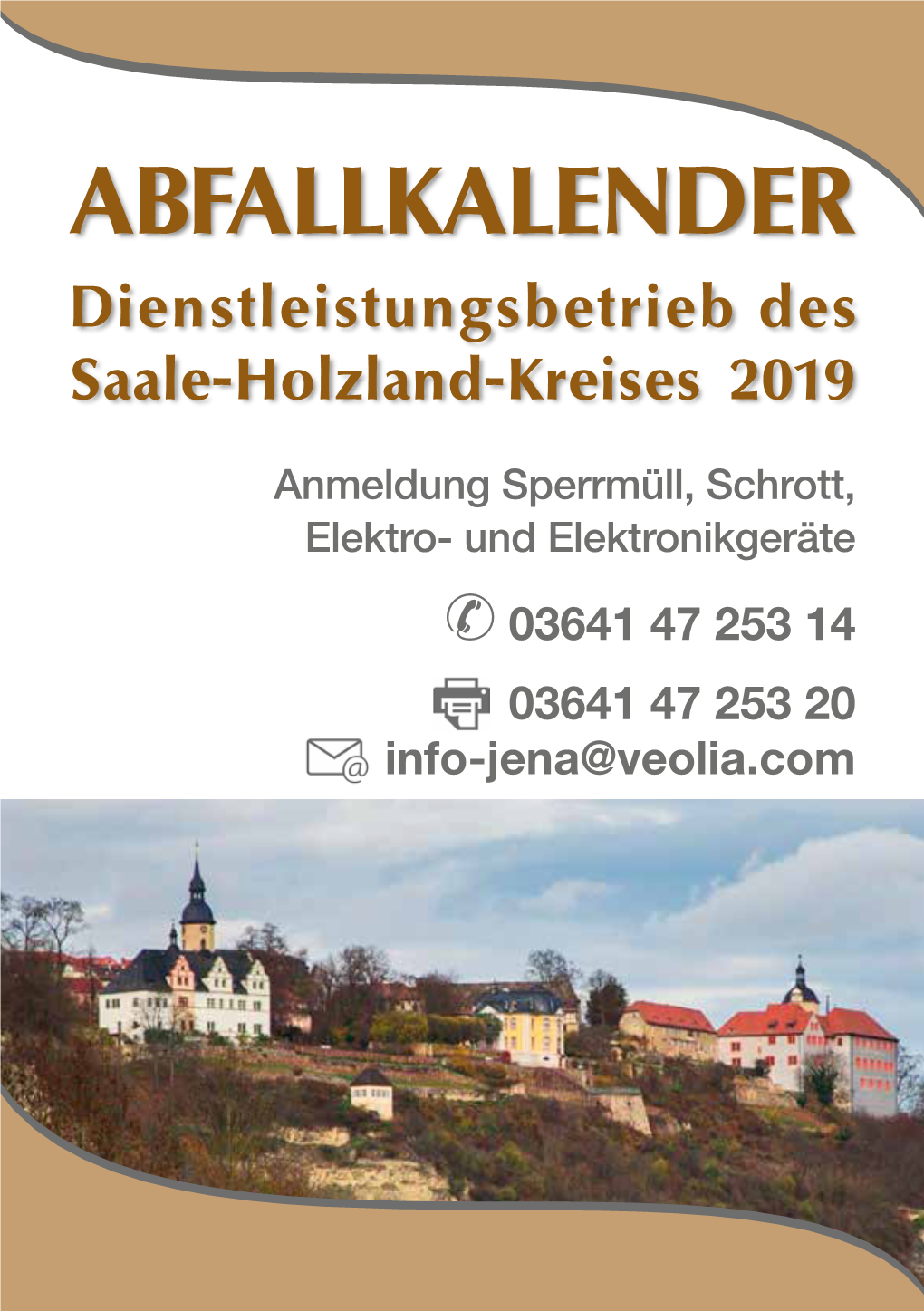 ABFALLKALENDER Dienstleistungsbetrieb Des Saale-Holzland-Kreises 2019