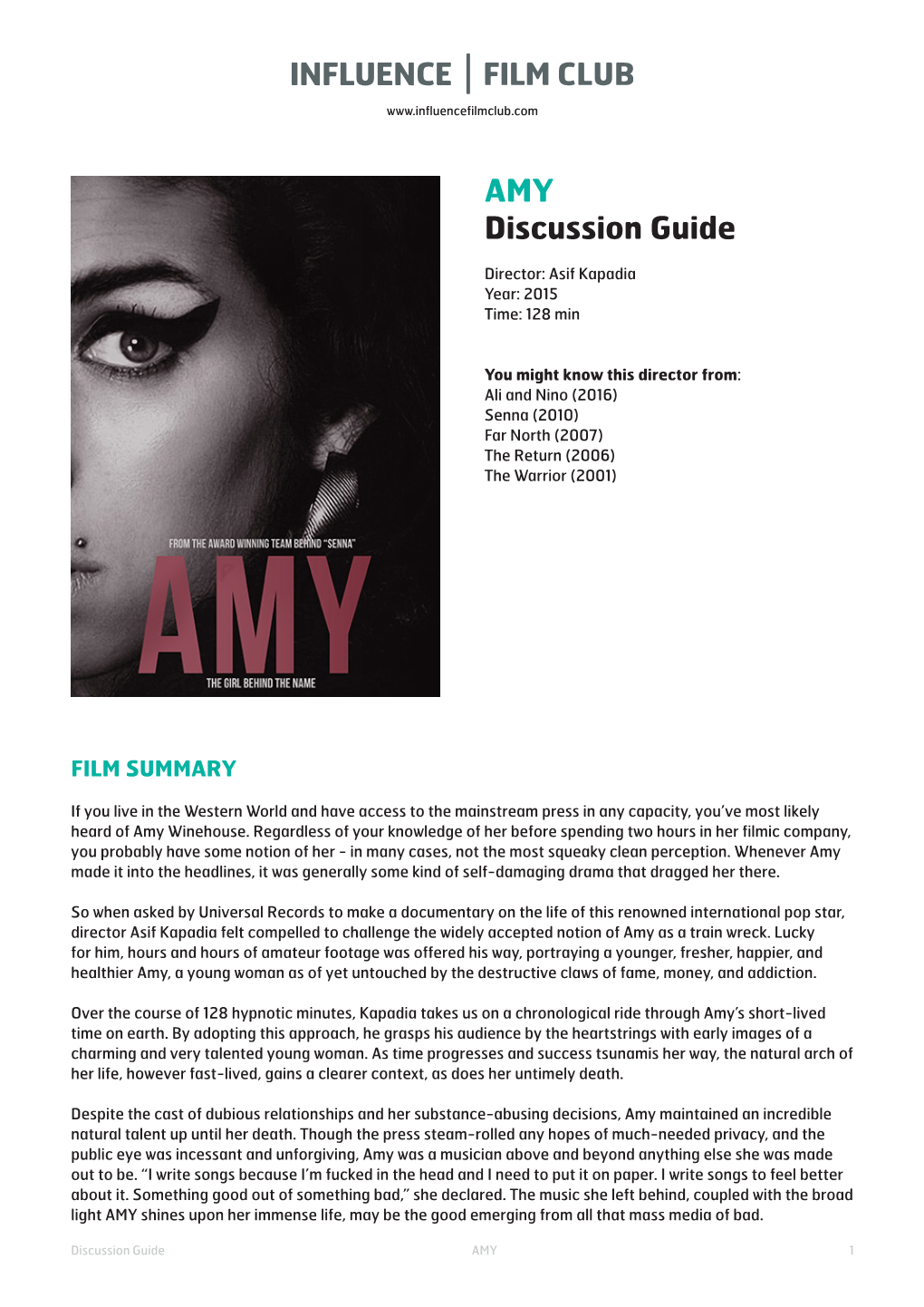 AMY Discussion Guide