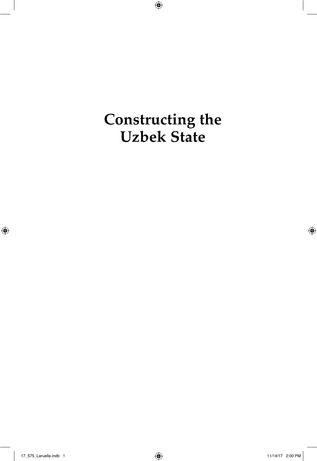 Constructing the Uzbek State