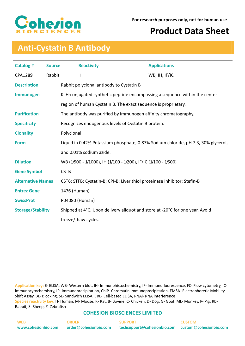 Product Data Sheet