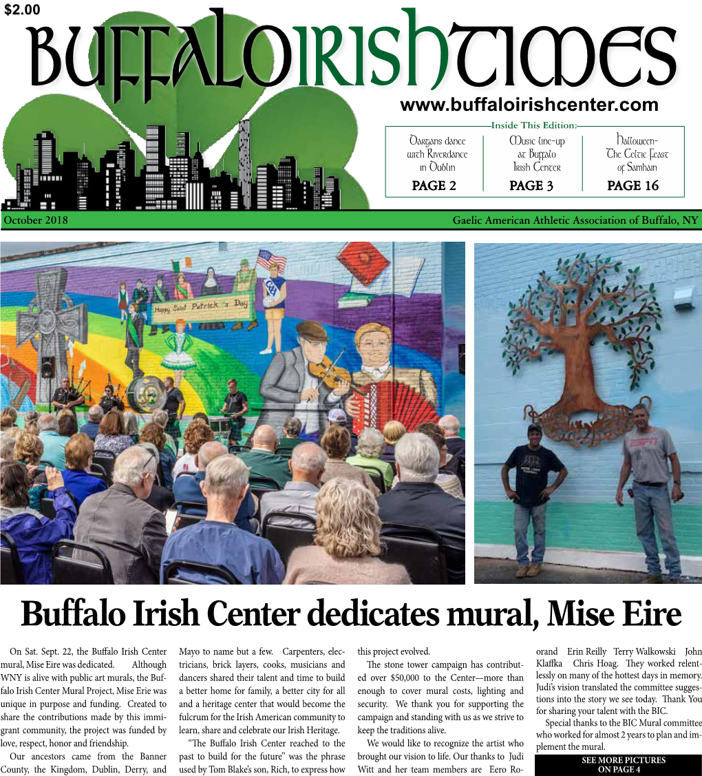 Buffalo Irish Center Dedicates Mural, Mise Eire