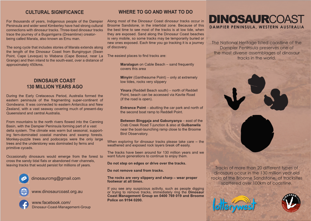 Dinosaur Coast Information Brochure