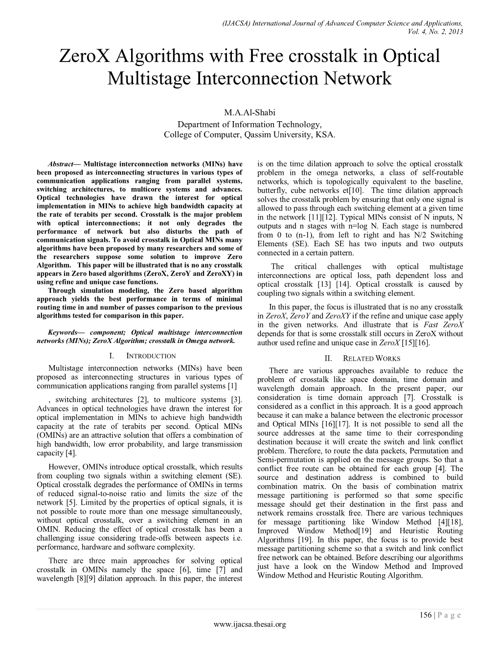 Zerox Algorithms with Free Crosstalk in Optical Multistage Interconnection Network