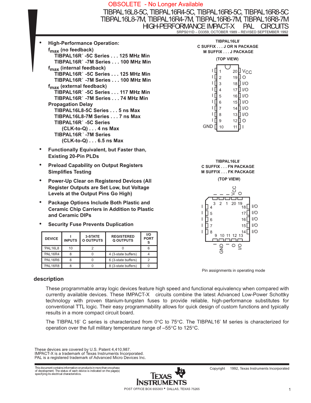 High-Performance Impact-X Programmable