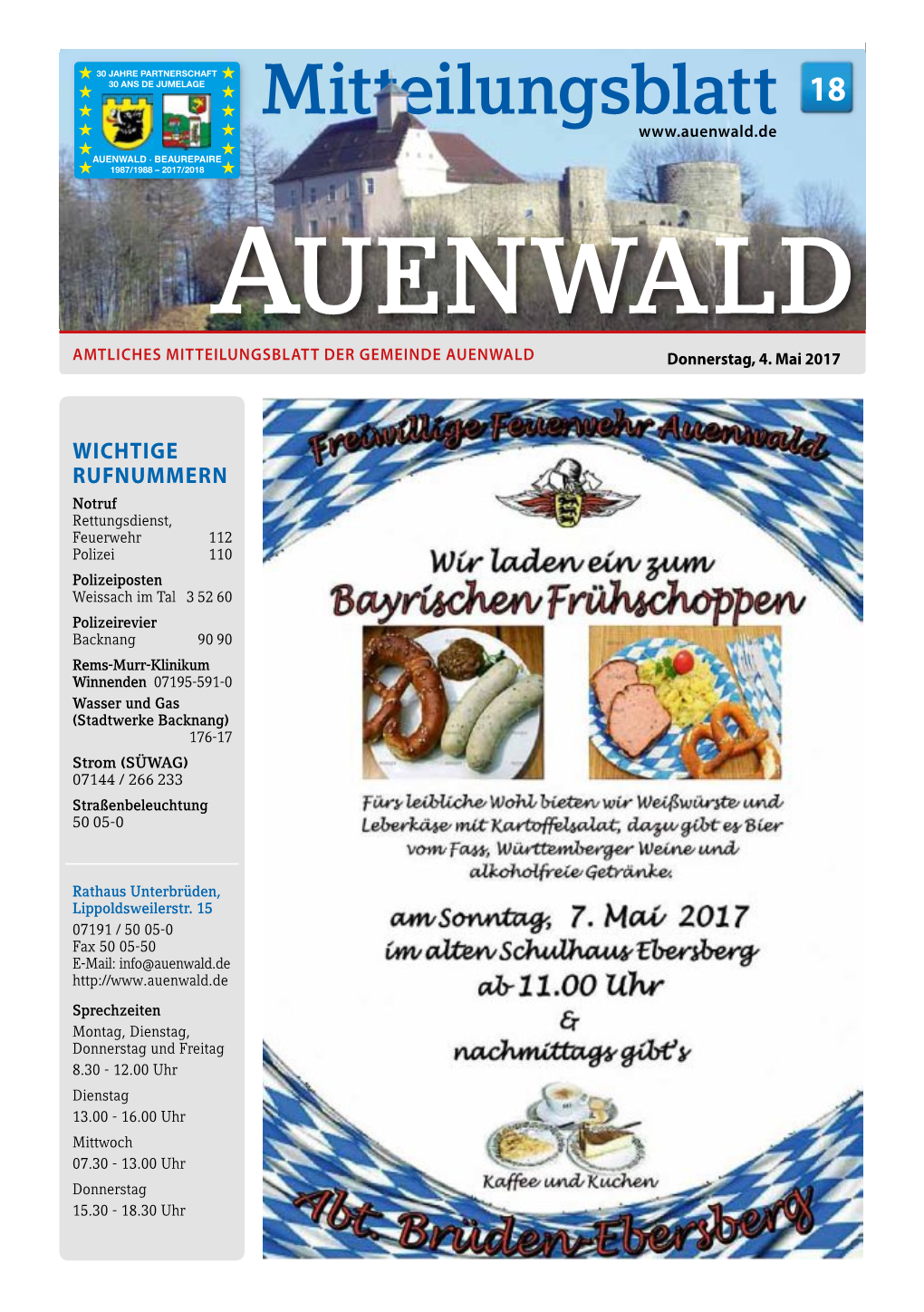 Mitteilungsblatt Auenwald