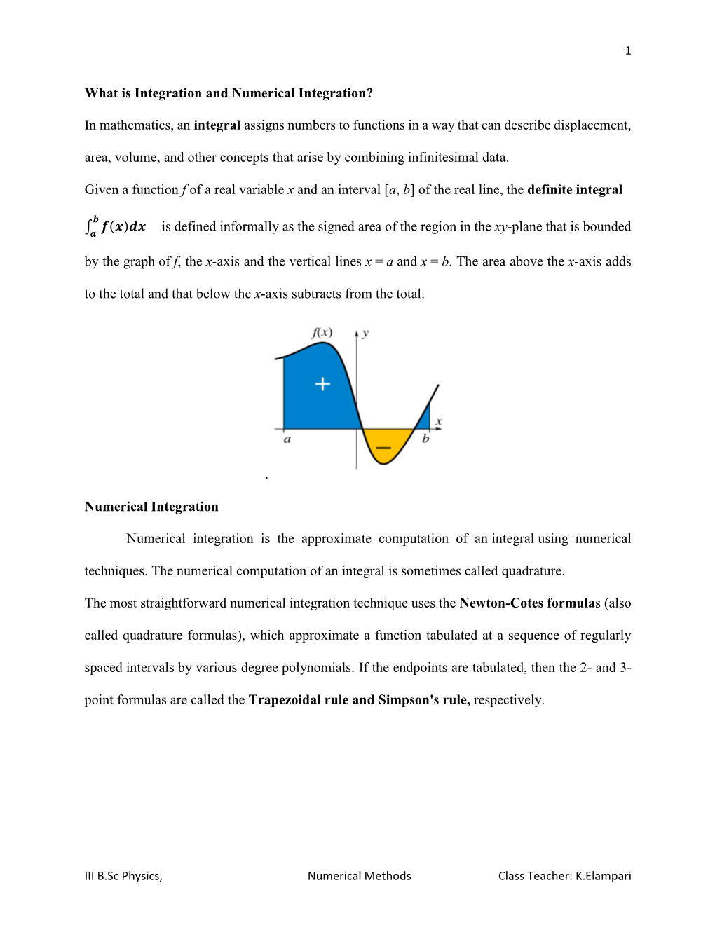 What Is Integration and Numerical Integration?