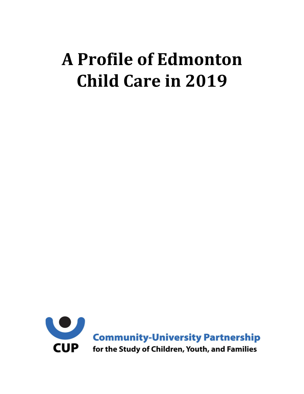 A Profile of Edmonton Child Care in 2019