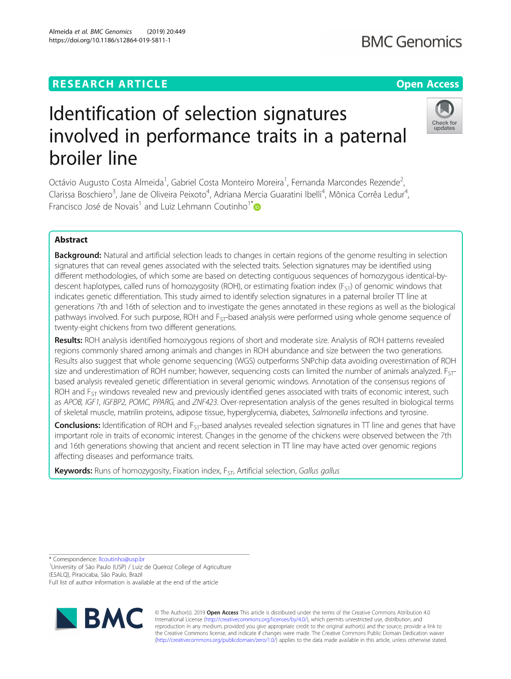 Identification of Selection Signatures Involved In