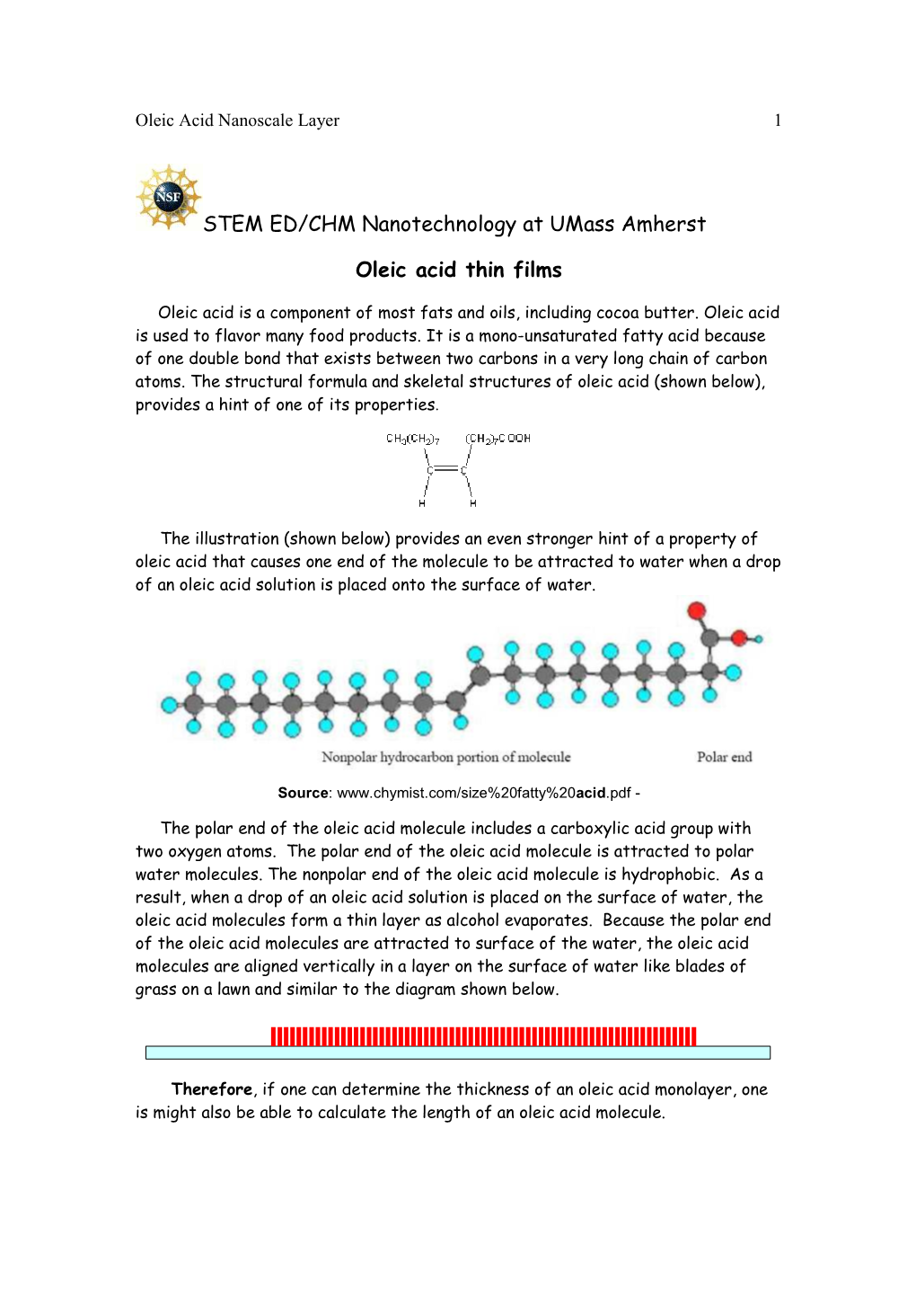 Oleic Acid Thin Films