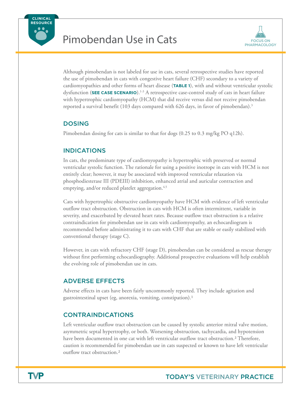 Pimobendan Use in Cats PHARMACOLOGY