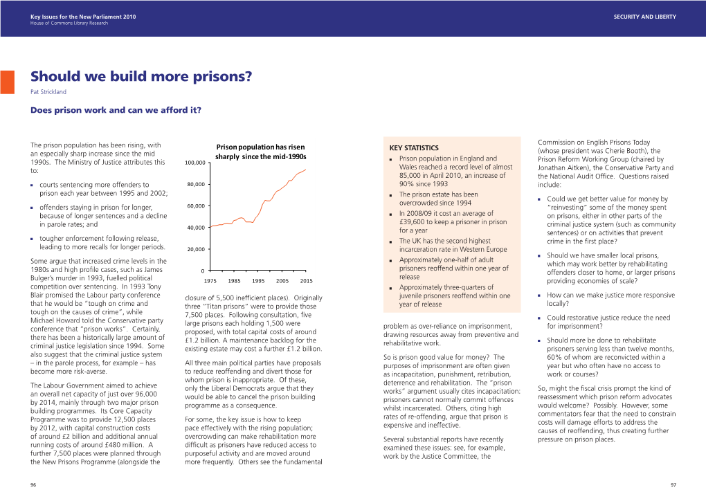 Should We Build More Prisons? 1129 Words