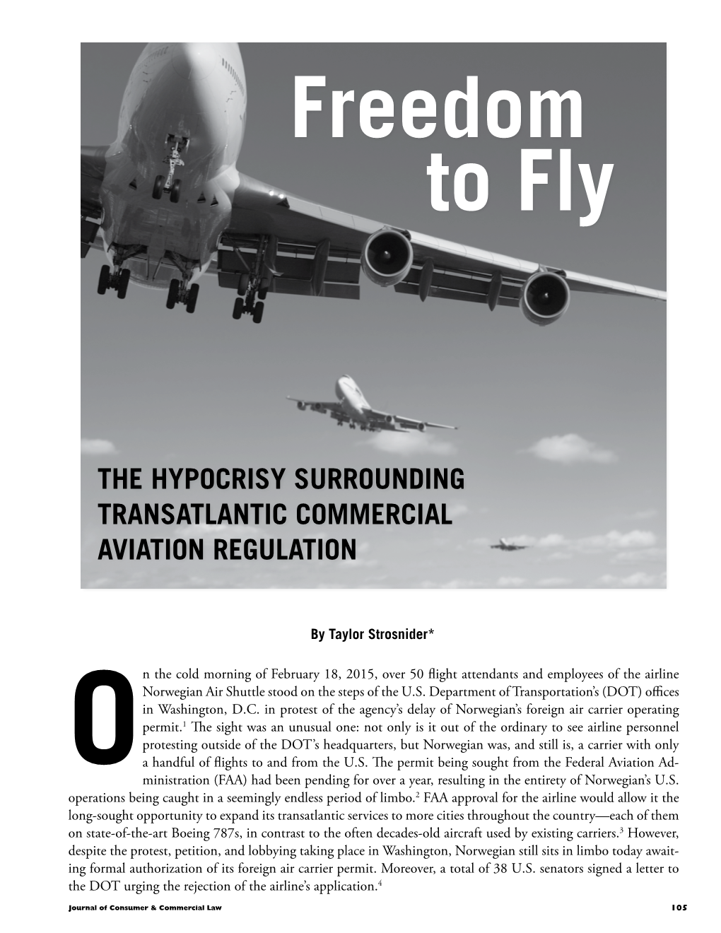 The Hypocrisy Surrounding Transatlantic Commercial Aviation Regulation