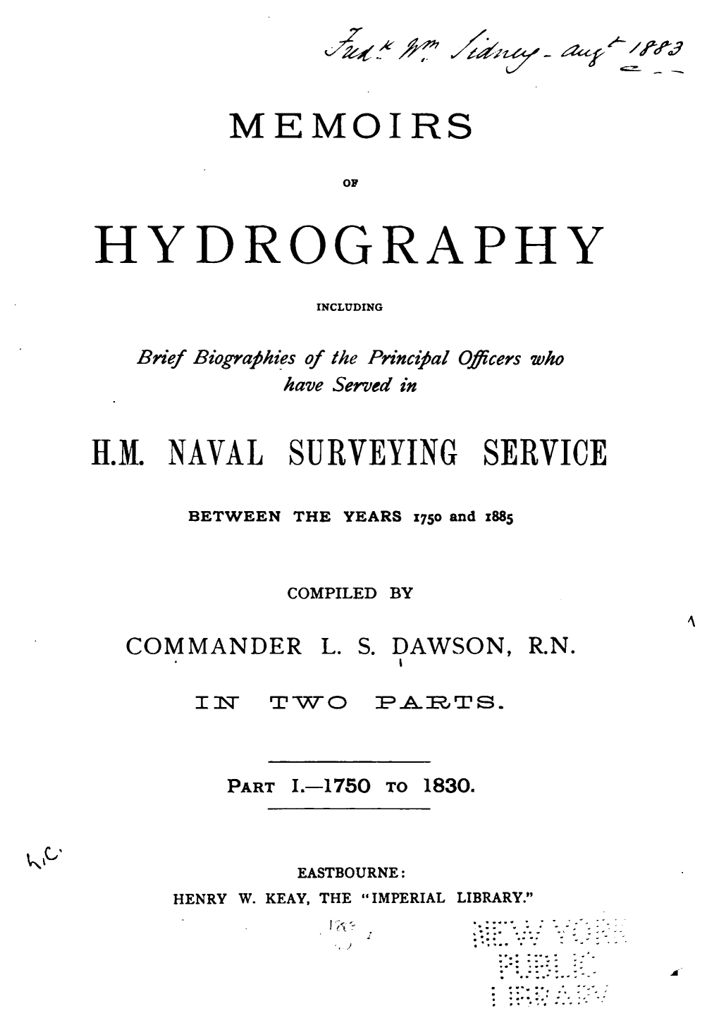 Memoirs of Hydrography