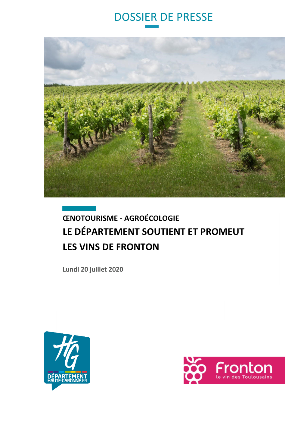 Dossier De Presse – Soutien Vins De Fronton