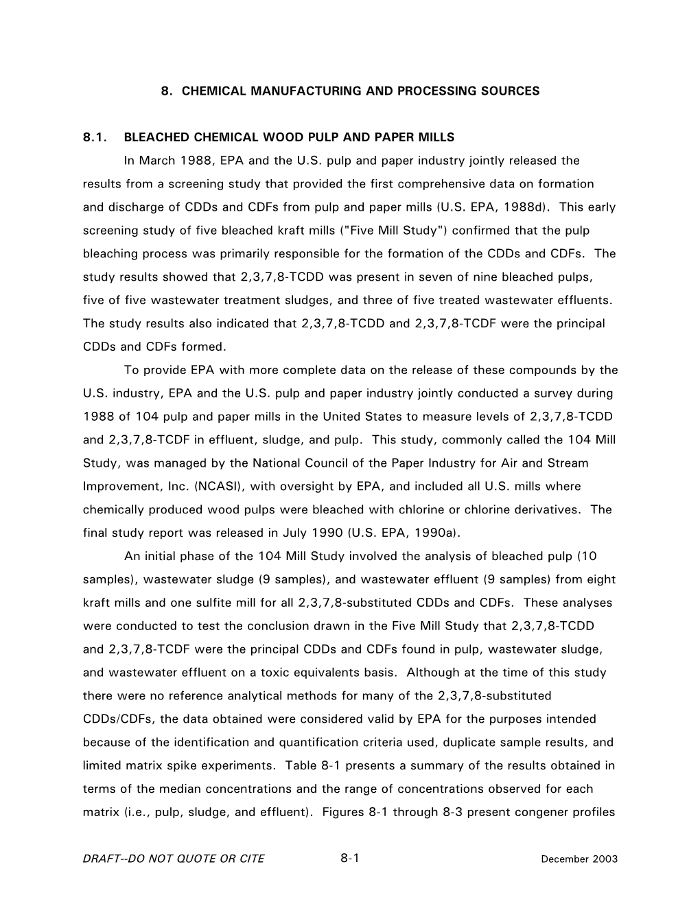 8. Chemical Manufacturing and Processing Sources