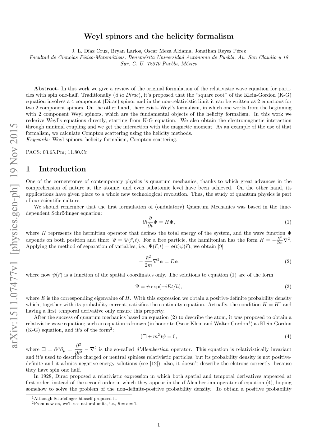 Weyl Spinors and the Helicity Formalism