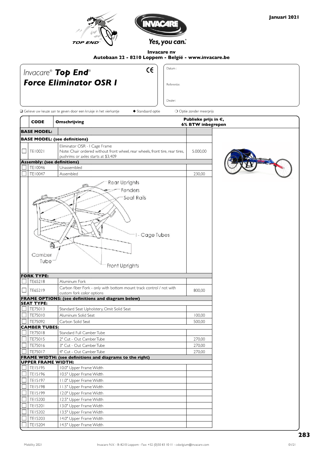 Invacare® Top End® Force Eliminator OSR I