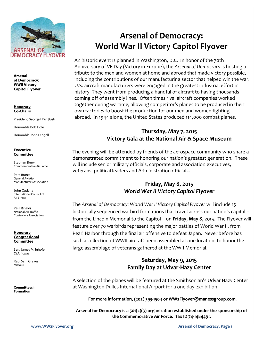 Arsenal of Democracy: World War II Victory Capitol Flyover