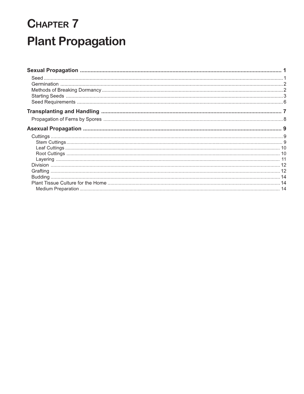 Plant Propagation