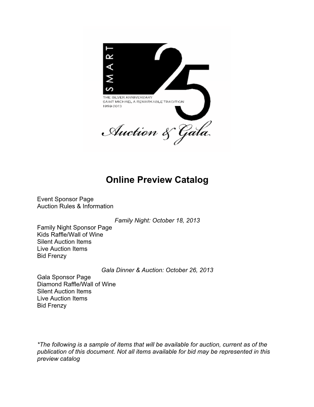 Online Preview Catalog