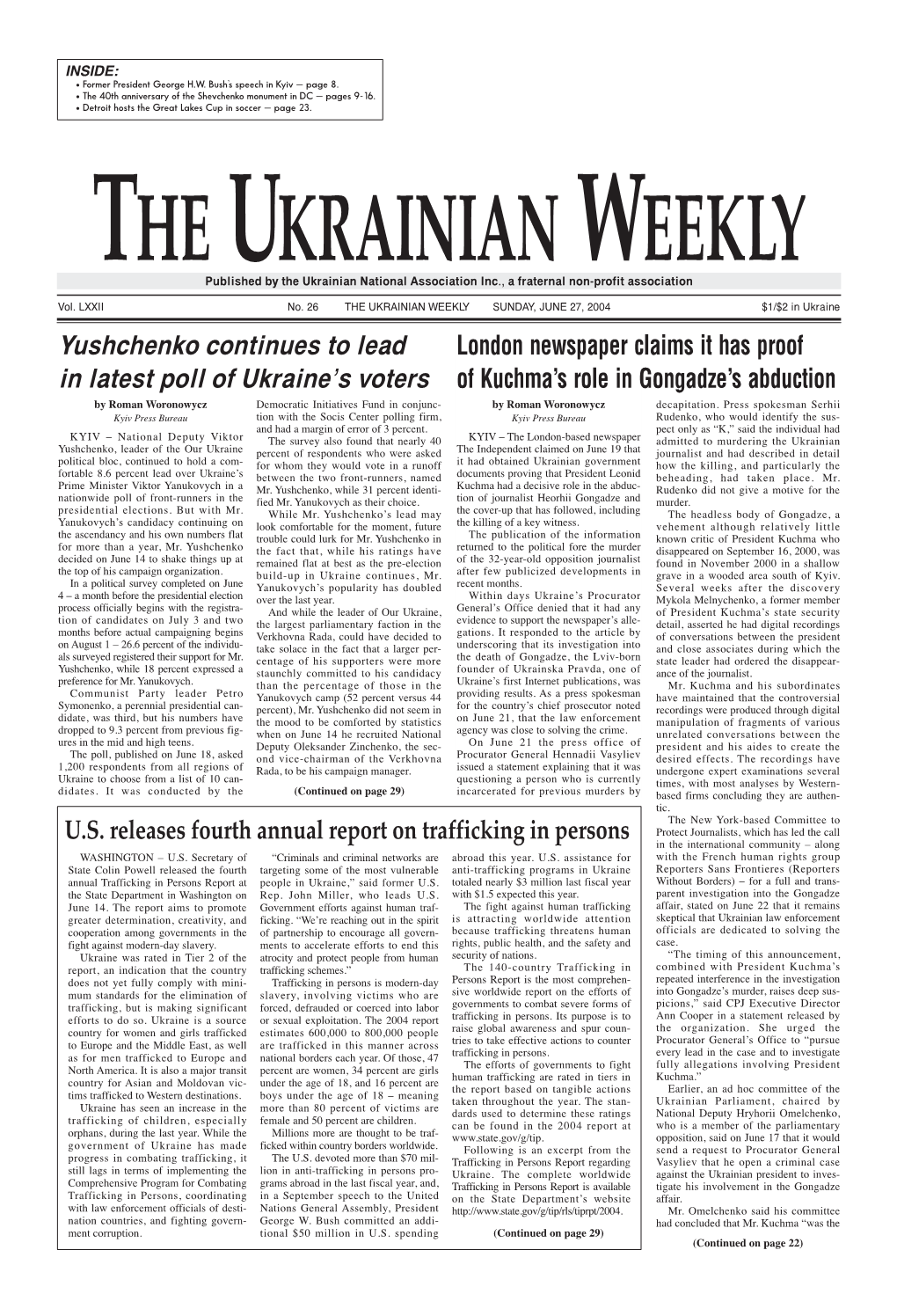 The Ukrainian Weekly 2004, No.26