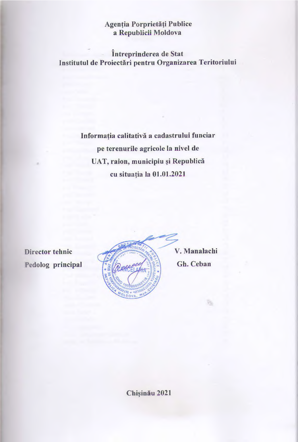 Caracteristica Calitativă a Cadastrului Funciar Pe Terenurile Agricole La