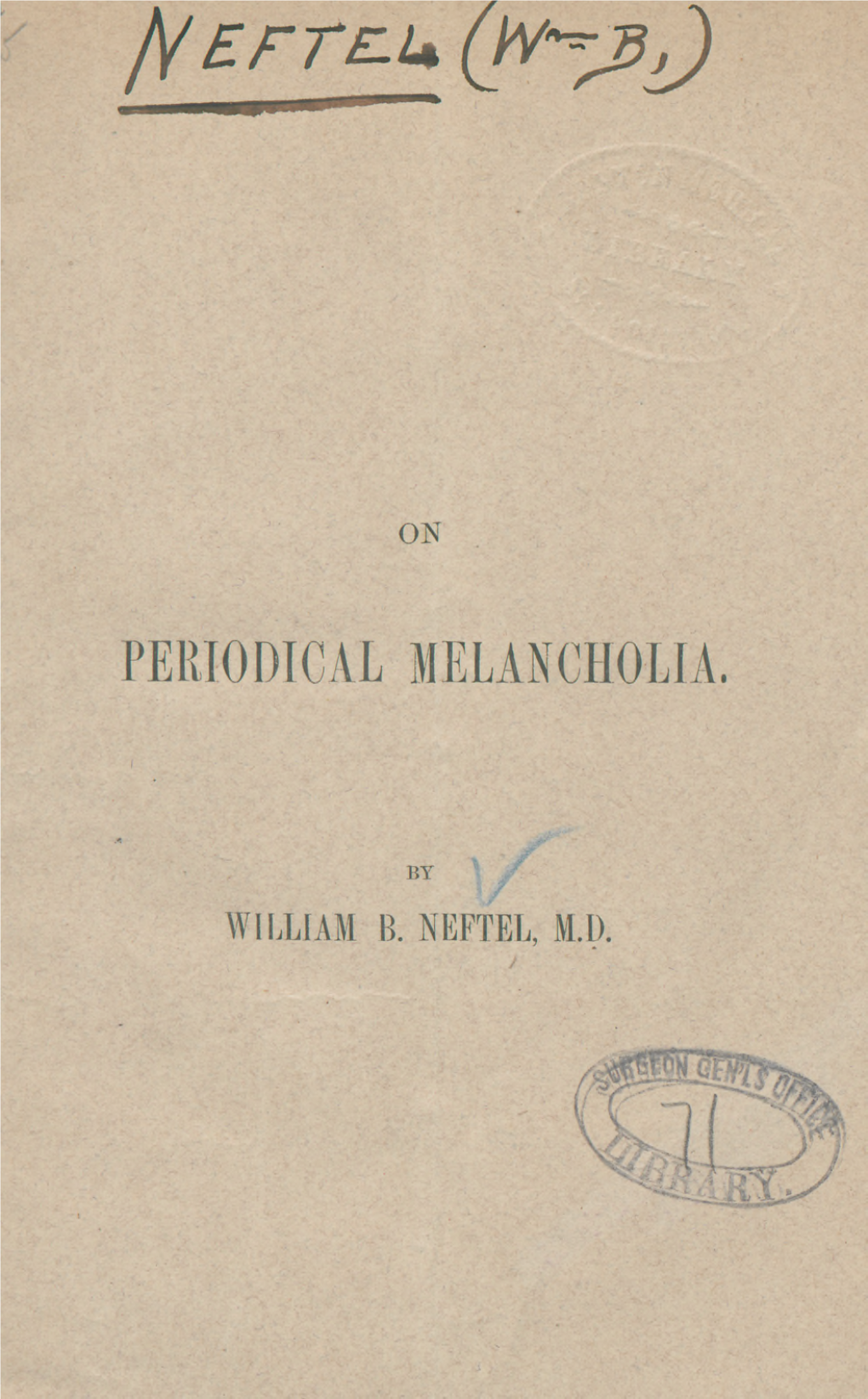 On Periodical Melancholia