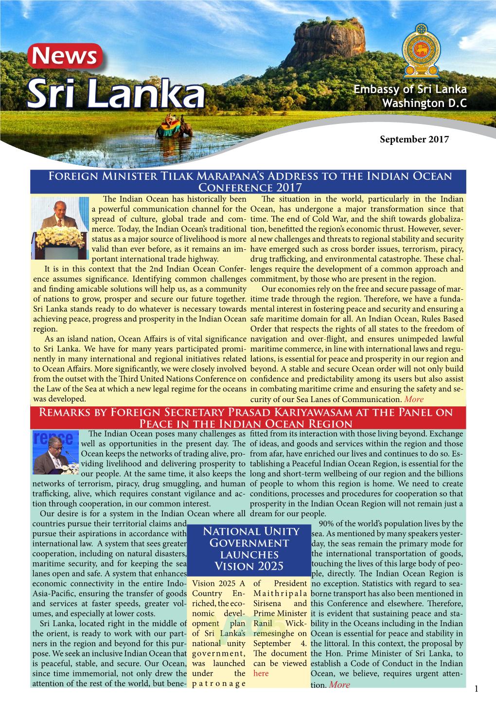 Embassy of Sri Lanka News