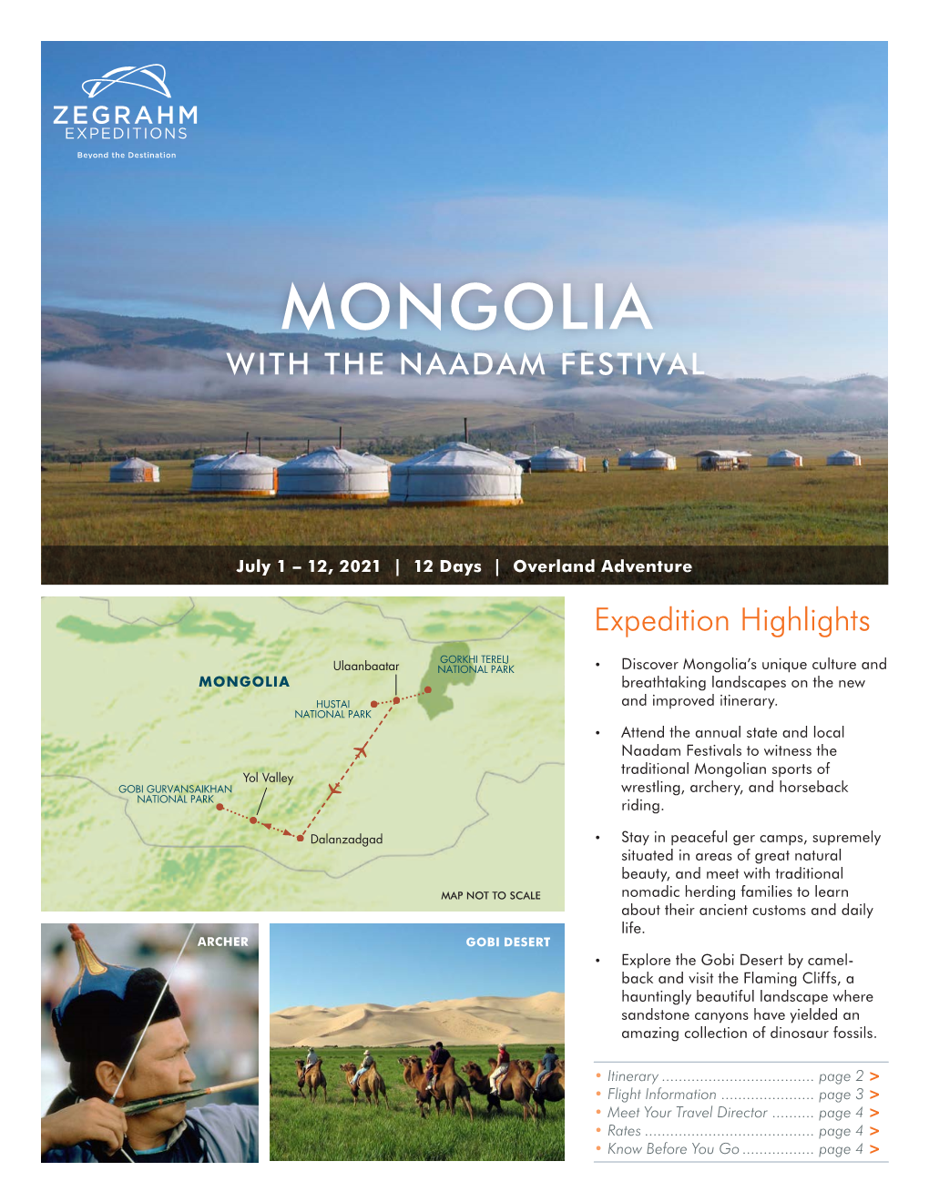 Mongolia with the Naadam Festival
