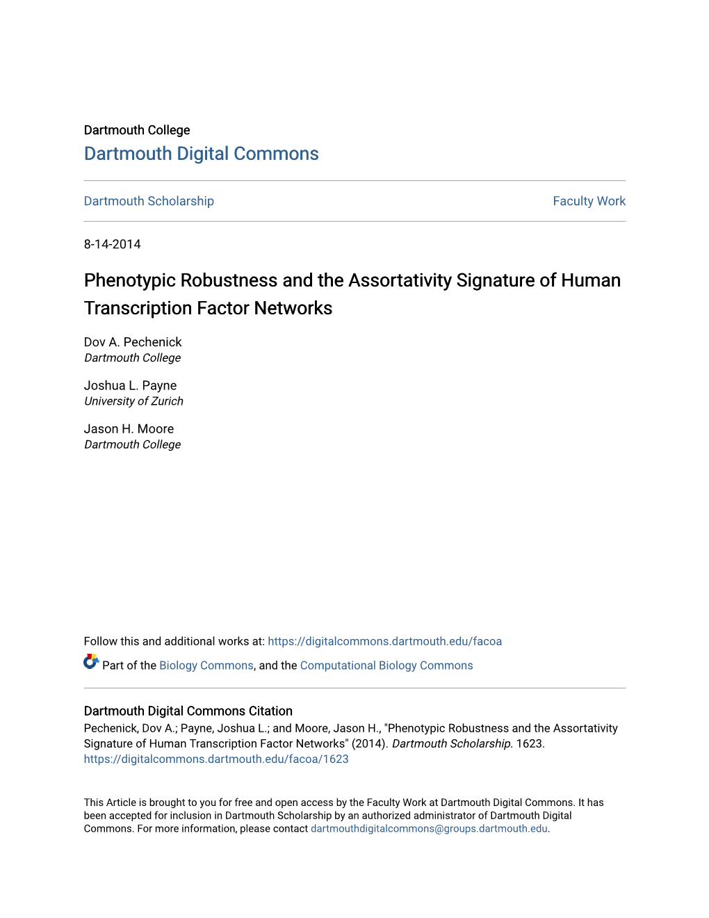 Phenotypic Robustness and the Assortativity Signature of Human Transcription Factor Networks