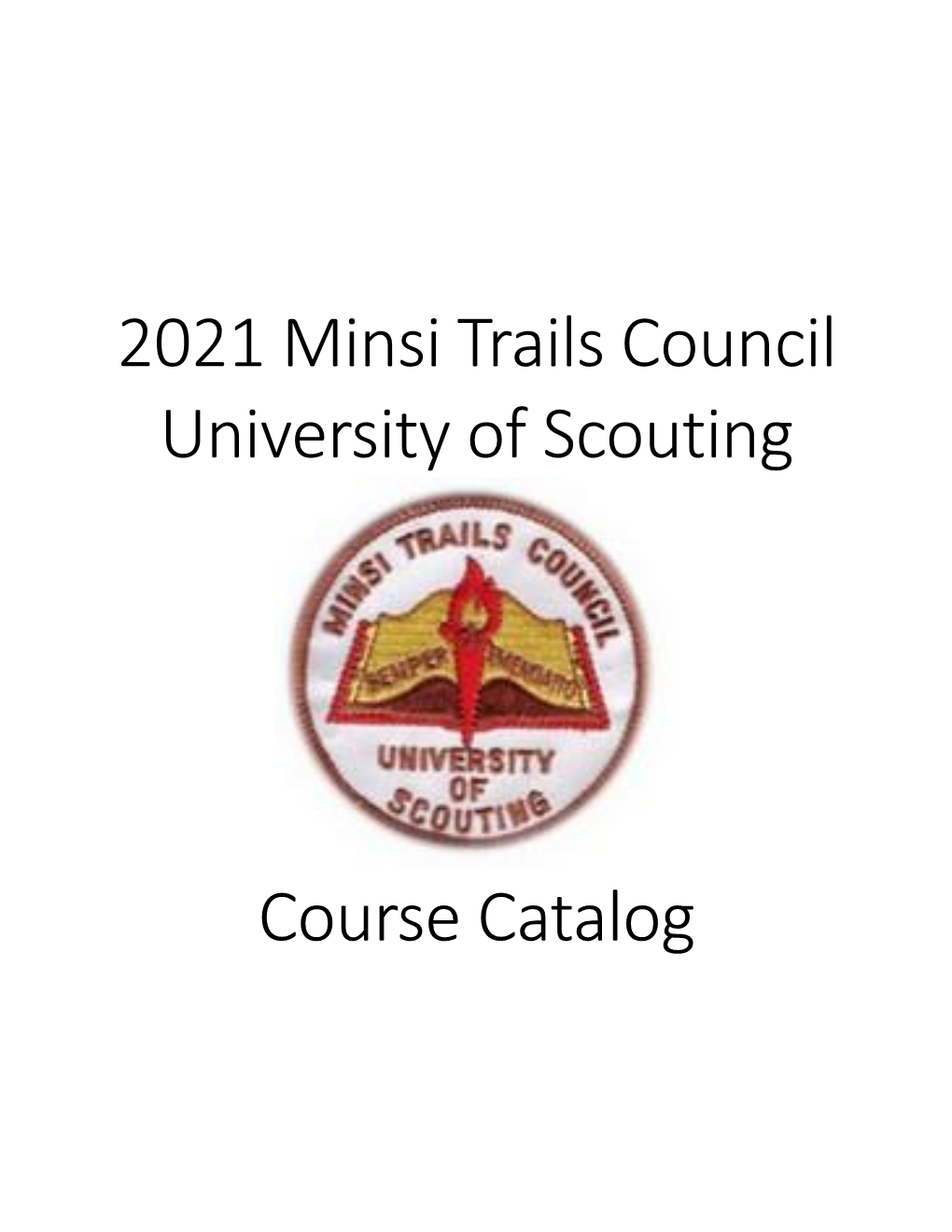 2021 MTC University of Scouting Course Catalog